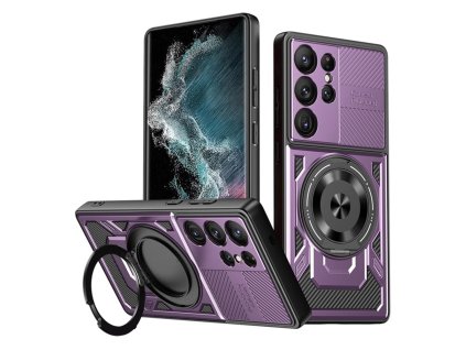 97629 techsuit ruggedcam kryt pre samsung galaxy s22 ultra 5g fialovy