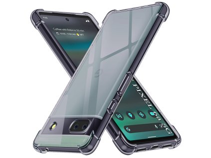 96537 2 techsuit shockproof clear silicone obal pre google pixel 6a dymovo cierny