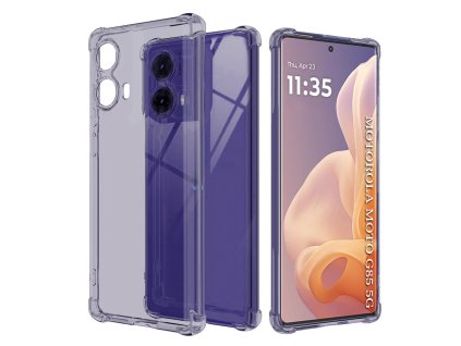 96441 2 techsuit shockproof clear silicone obal pre motorola moto g85 dymovo cierny