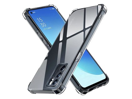 93870 techsuit shockproof clear silicone obal pre oppo reno6 5g priehladny