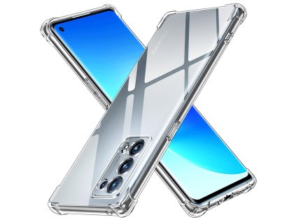 93873 techsuit shockproof clear silicone obal pre oppo reno6 pro 5g snapdragon priehladny