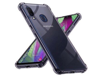 97041 techsuit shockproof clear silicone obal pre samsung galaxy a40 dymovo cierny