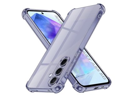 97086 2 techsuit shockproof clear silicone obal pre samsung galaxy a55 5g dymovo cierny