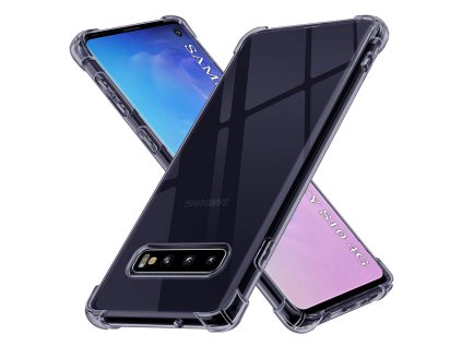 97179 2 techsuit shockproof clear silicone obal pre samsung galaxy s10 dymovo cierny