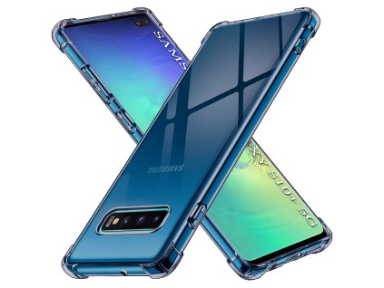 97032 2 techsuit shockproof clear silicone obal pre samsung galaxy s10 plus dymovo cierny