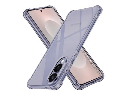 97029 2 techsuit shockproof clear silicone obal pre samsung galaxy s25 edge dymovo cierny