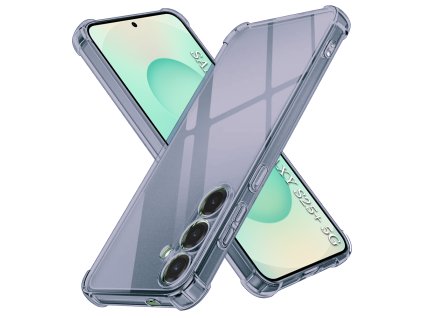 97059 2 techsuit shockproof clear silicone obal pre samsung galaxy s25 plus dymovo cierny