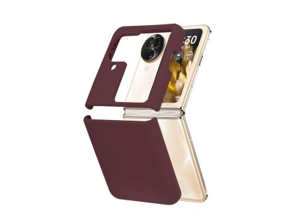 93855 techsuit soft edge silicone obal pre oppo find n3 flip slivkovofialovy