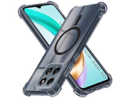 98025 2 techsuit shockproof clear silicone magsafe kryt na honor x6b dymovo cierny