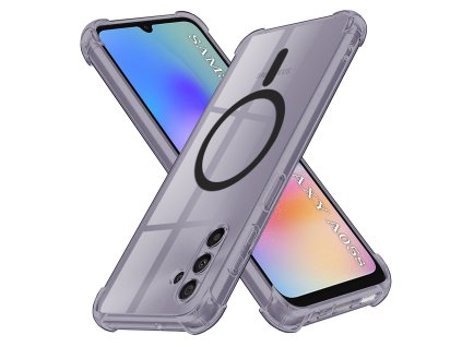 97974 2 techsuit shockproof clear silicone magsafe kryt na samsung galaxy a05s dymovo cierny