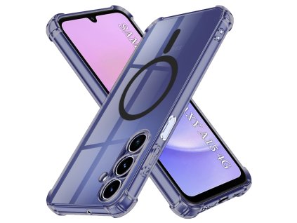 97977 2 techsuit shockproof clear silicone magsafe kryt na samsung galaxy a15 4g a15 5g dymovo cierny