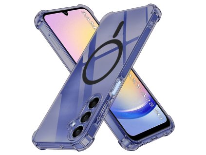 97968 2 techsuit shockproof clear silicone magsafe kryt na samsung galaxy a25 5g dymovo cierny