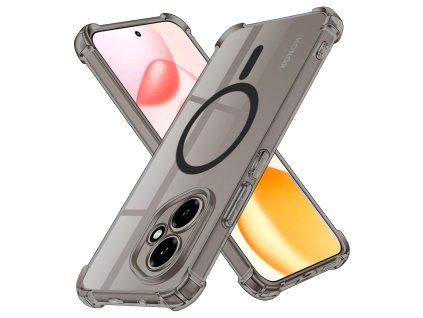 97959 techsuit shockproof clear silicone magsafe kryt na samsung galaxy s23 plus dymovo cierny