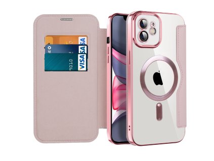 98634 techsuit smartmag book puzdro na iphone 11 ruzove