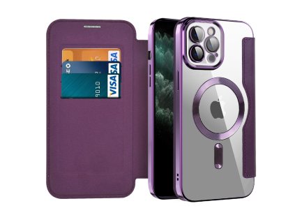 98748 techsuit smartmag book puzdro na iphone 11 pro max fialove