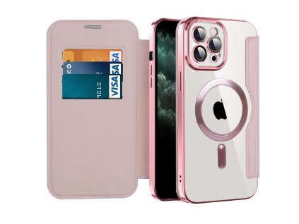 98730 techsuit smartmag book puzdro na iphone 11 pro max ruzove