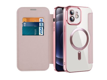 98658 techsuit smartmag book puzdro na iphone 12 ruzove