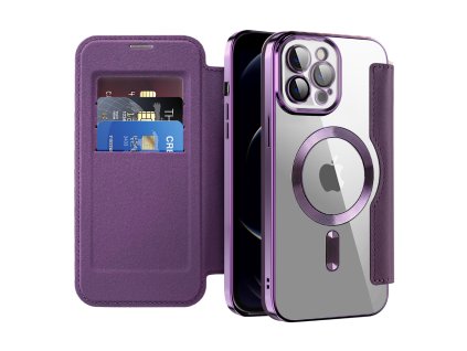 98700 techsuit smartmag book puzdro na iphone 12 pro max fialove