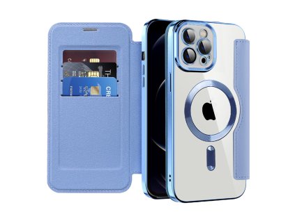 98694 techsuit smartmag book puzdro na iphone 12 pro max svetlomodre