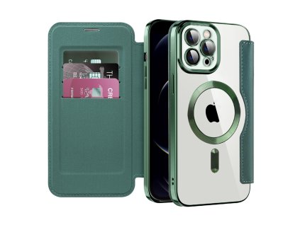 98688 techsuit smartmag book puzdro na iphone 12 pro max zelene