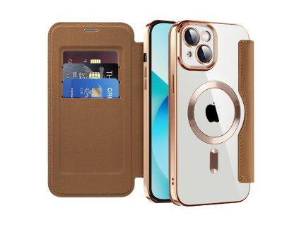 98757 techsuit smartmag book puzdro na iphone 13 hnede