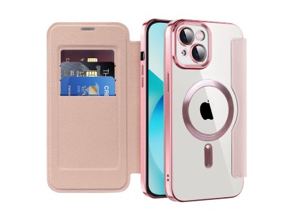98754 techsuit smartmag book puzdro na iphone 13 ruzove