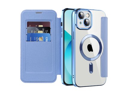 98766 techsuit smartmag book puzdro na iphone 13 svetlomodre