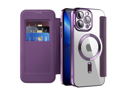 98820 techsuit smartmag book puzdro na iphone 13 pro max fialove