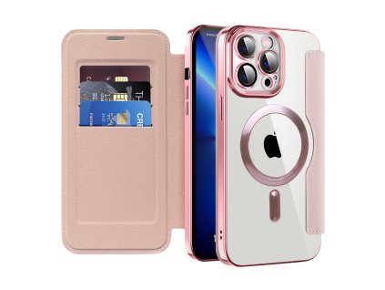 98802 techsuit smartmag book puzdro na iphone 13 pro max ruzove