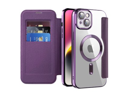 98868 techsuit smartmag book puzdro na iphone 14 plus fialove