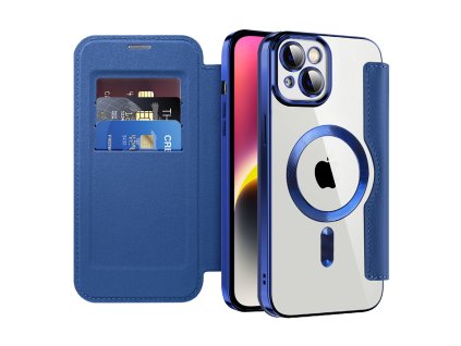 98859 techsuit smartmag book puzdro na iphone 14 plus modre
