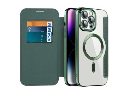 98877 techsuit smartmag book puzdro na iphone 14 pro max zelene