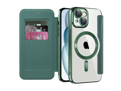 98952 techsuit smartmag book puzdro na iphone 15 plus zelene