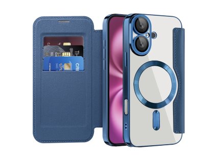 99051 7 techsuit smartmag book puzdro na iphone 16 plus modre