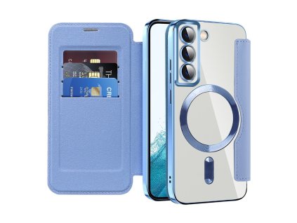 98070 techsuit smartmag book puzdro na samsung galaxy s22 5g svetlomodre