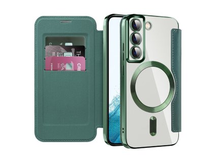 98064 techsuit smartmag book puzdro na samsung galaxy s22 5g zelene