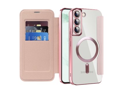 98082 techsuit smartmag book puzdro na samsung galaxy s22 plus 5g ruzove