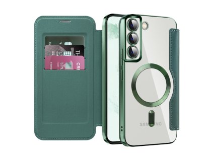 98088 techsuit smartmag book puzdro na samsung galaxy s22 plus 5g zelene