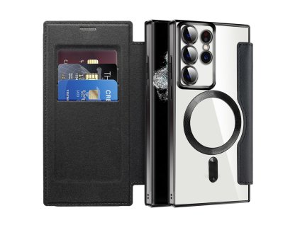 98121 techsuit smartmag book puzdro na samsung galaxy s22 ultra 5g cierne