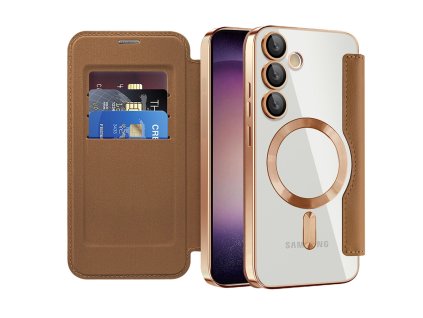 98133 techsuit smartmag book puzdro na samsung galaxy s23 hnede