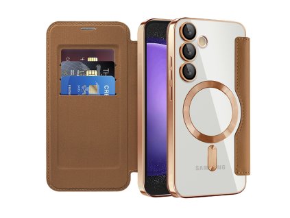 98205 techsuit smartmag book puzdro na samsung galaxy s23 fe hnede