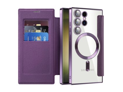 98196 techsuit smartmag book puzdro na samsung galaxy s23 ultra fialove