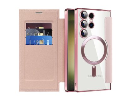98178 techsuit smartmag book puzdro na samsung galaxy s23 ultra ruzove