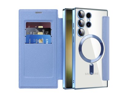 98190 techsuit smartmag book puzdro na samsung galaxy s23 ultra svetlomodre