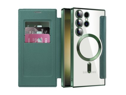 98184 techsuit smartmag book puzdro na samsung galaxy s23 ultra zelene