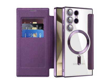 98244 techsuit smartmag book puzdro na samsung galaxy s24 ultra fialove