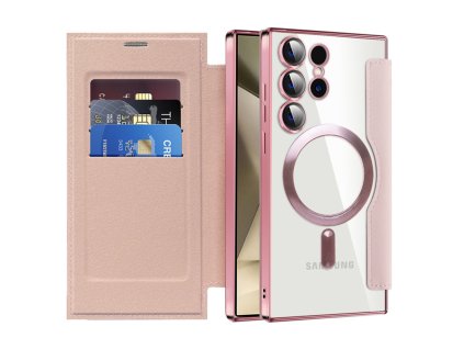 98226 techsuit smartmag book puzdro na samsung galaxy s24 ultra ruzove