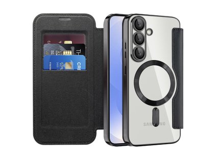 98325 techsuit smartmag book puzdro na samsung galaxy s25 cierne