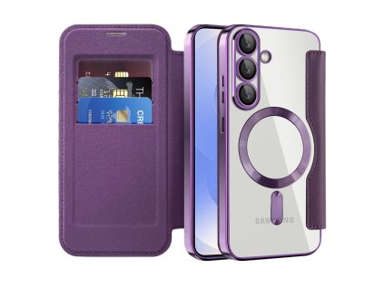 98340 techsuit smartmag book puzdro na samsung galaxy s25 fialove