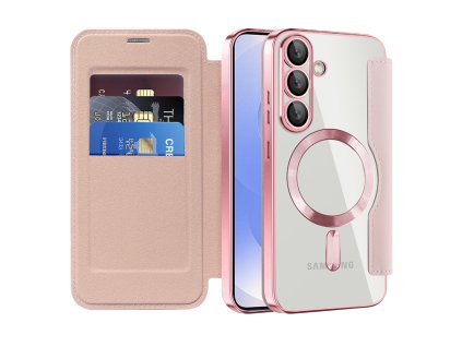 98319 techsuit smartmag book puzdro na samsung galaxy s25 ruzove